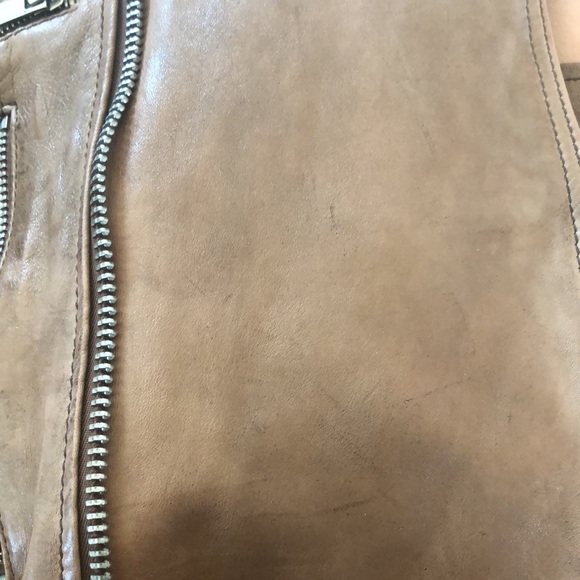 brown mango real leather jacket - Picture 10 of 16